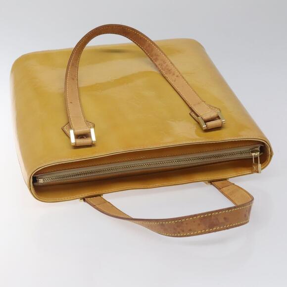 LOUIS VUITTON Monogram Vernis Houston Hand Bag Beige M91004 - Picture 6 of 13